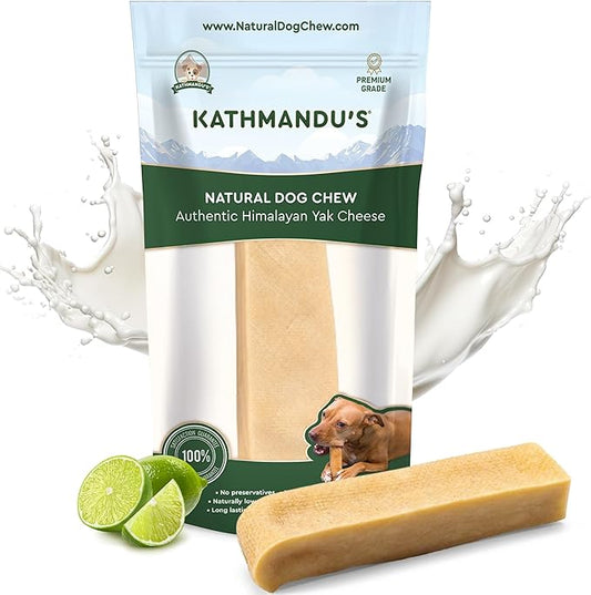 Authentic Himalayan Yak Cheese for Dogs - Jumbo (Pack of 1) - Sourced from Pristine Himalayan Foothill, Rawhide-Free, NO preservatives