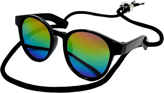 G014 Dog Cat Pet Panto Round Sunglasses up to 15lbs (2-Pack Panto Black + Panto Black-Rainbow Mirror)