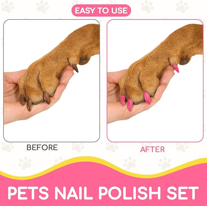 Dog Nail Polish， Dog Nail Polish Pens Quick Dry-20 Colors, Pet Nail Polish Set for Dogs， DIY Dogs Puppy Nails, Dog Safe Nail Polish Non Toxic, Odorless, Easy to Apply