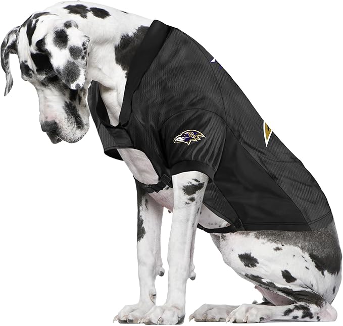 Littlearth NFL Baltimore Ravens Stretch Pet Jersey, Team Color, Big Dog