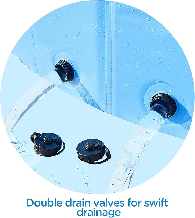 Yaheetech Foldable Dog Bath Pool Collapsible Dog Bathing Tub Doggie Wading Pool with Sprinkler for Indoor/Outdoor Use Suitbale for Puppy Small Medium Dogs Cats(Blue, 79x13 inch)
