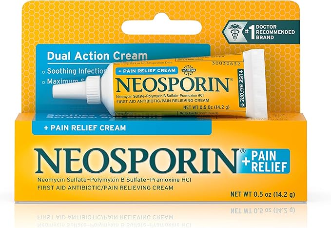 Neosporin + Pain Relief Dual Action Cream, .5 Oz