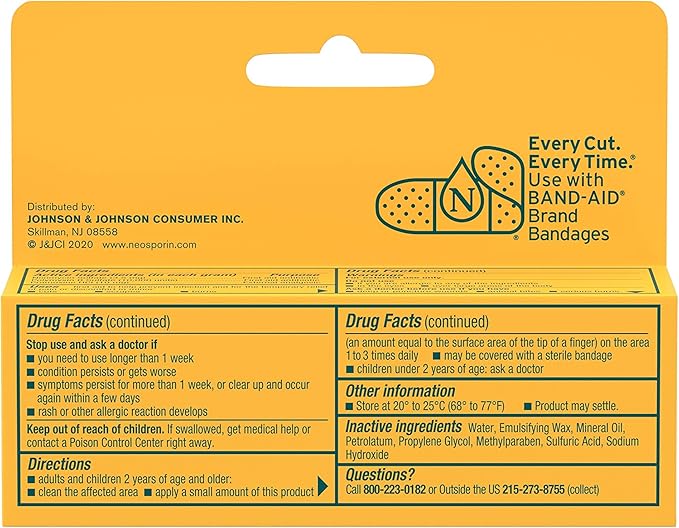 Neosporin + Maximum-Strength Pain Relief Dual Action Cream, First Aid Topical Antibiotic & Analgesic Cream for Soothing Infection Protection & Wound Care of Minor Cuts, Scrapes & Burns, .5 oz, 2 Pack