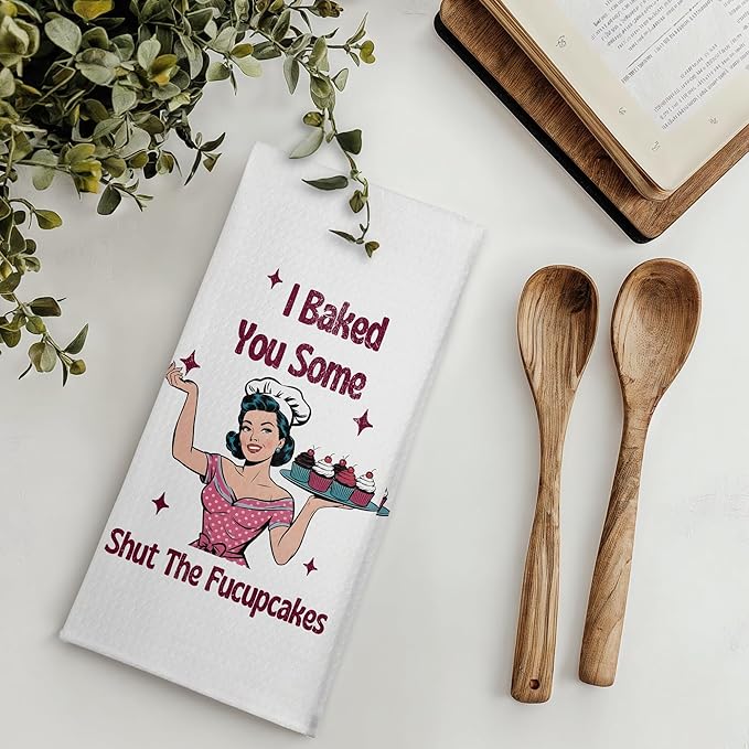 Funny Baking Gifts Kitchen Towels, Gifts for Bread Bakers Baking Lovers Dish Tea Towels for Kitchen, Bread Maker Gift Decorative Hand Towel for Bakery, 16x24 Inches