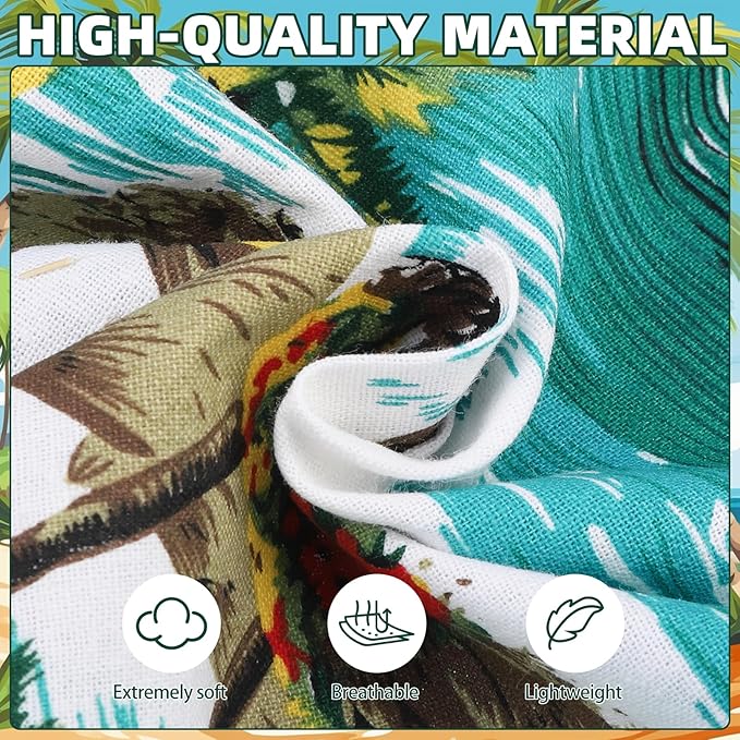 KOOLTAIL Dog Hawaiian Shirt, Dog Summer Clothes with Leash D-Ring for Small Medium Dogs, Floral Cool Beach Puppy Shirts with Sun Protection,Breathable Soft Pet Outfit Indoor&Outdoor Boy&Girl, Green S