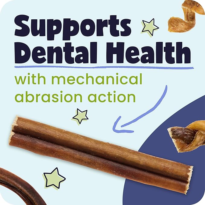 Pawstruck All-Natural 6" Bully Stick Springs for Dogs - Fun, Challenging, Rawhide-Free, 100% Beef, Single Ingredient Chew Bones - Fully Digestible, Low Odor - 3 Pack - Packaging May Vary