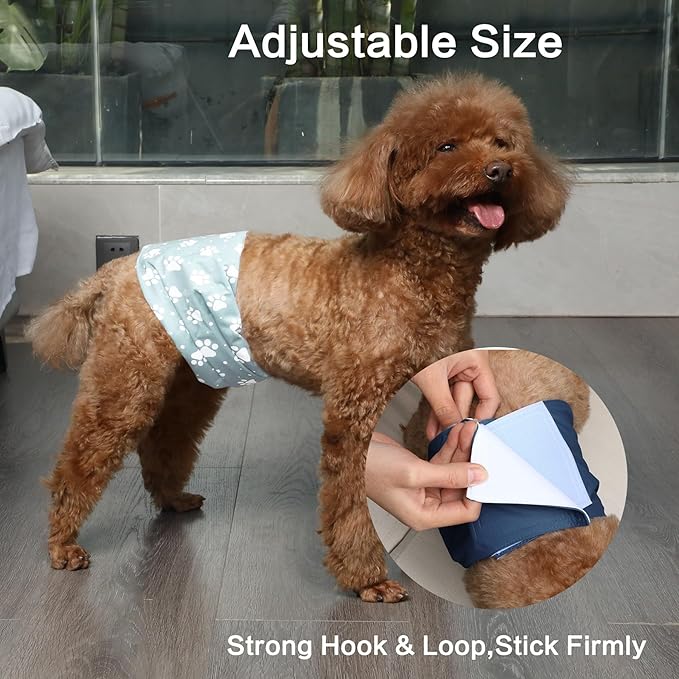 Reusable Dog Belly Bands for Male Dogs Diapers,5 Pack Premium Washable Dog Diapers Male Doggie Nappies Wrap,XXL