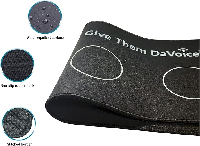 DaVoice Dog Communication Buttons Mat & 36 Adhesive Dots (8 Circles) Pet Talking Buttons Training Mat, Dog Word Buttons Training Mat, Dog Buttons for Communication Board (2 Mats, Buttons Not Included)