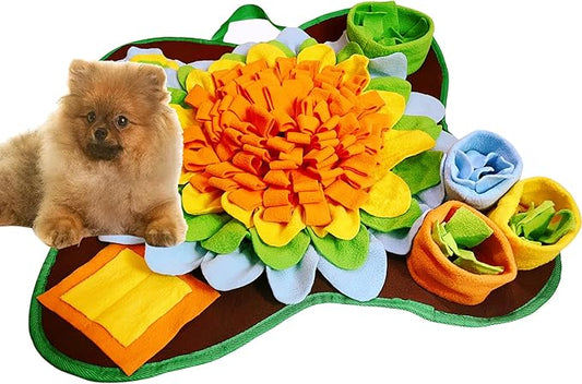 Snuffle Mat for Dogs Pet Treats Feeding for Small Medium Breed Dogs Non-Slip Interactive Dog Puzzle Toys Encourages Natural Foraging Skills