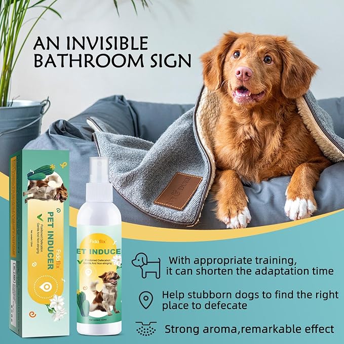 Dog Potty Training Spray,Pee Here Spray for Dogs Indoor & Outdoor,Dog Go Here Attractant Spray to Pee in One Spot,Prevent Your Pet from Soiling The Carpet,120ML
