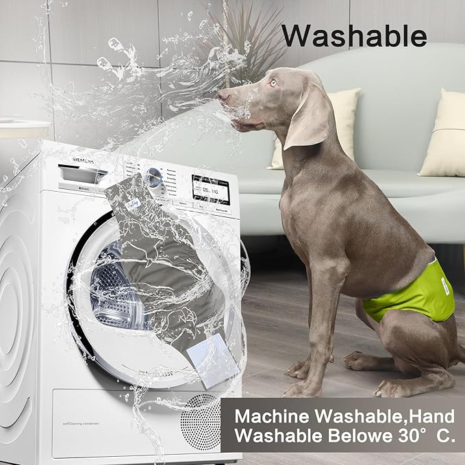 Reusable Dog Belly Bands for Male Dogs Diapers,5 Pack Premium Washable Dog Diapers Male Doggie Nappies Wrap,L