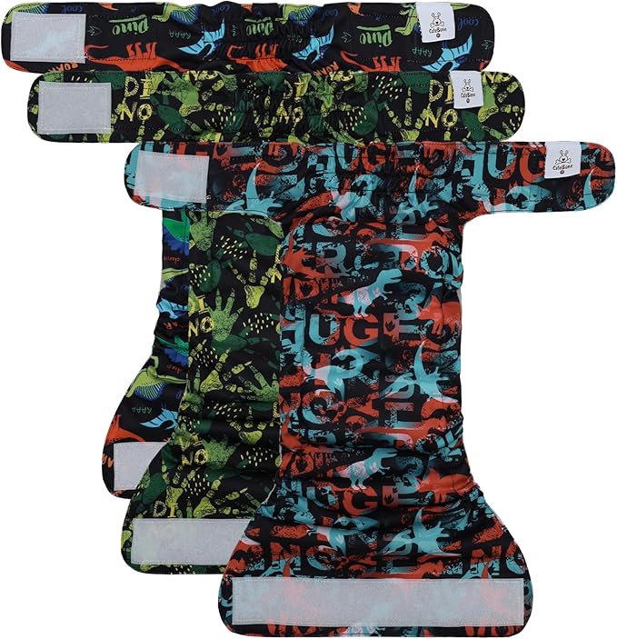 CuteBone Washable Dog Diapers Female No Tail Hole 3 Pack Reusable Doggie Period Training Pants for Docked-Tail Frenchie French Bulldog Boston Terrier Without Tail WWD24XL