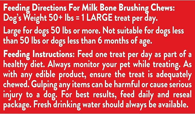 Milk-Bone Brushing Chews Fresh Mint Flavor Daily Dental Dog Treats, Large, 24.2 Oz. Bag (Pack of 5)
