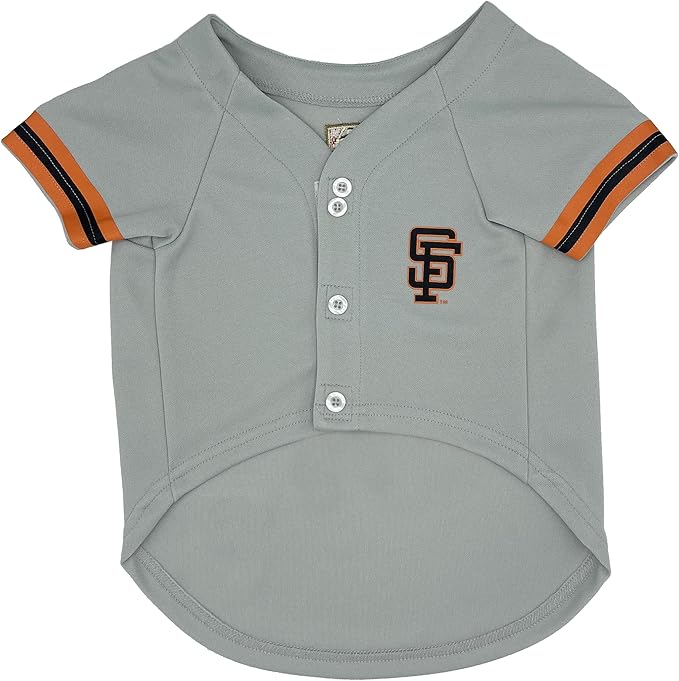 MLB SAN Francisco Giants Vintage Throwback Jersey for Dogs & Cats in Team Color. Comfortable Polycotton Material, Small