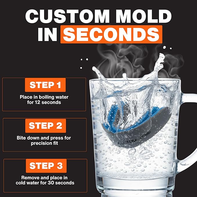 Shock Doctor Nano Double Mouthguard, Protects Upper and Lower Teeth, Youth & Adult available
