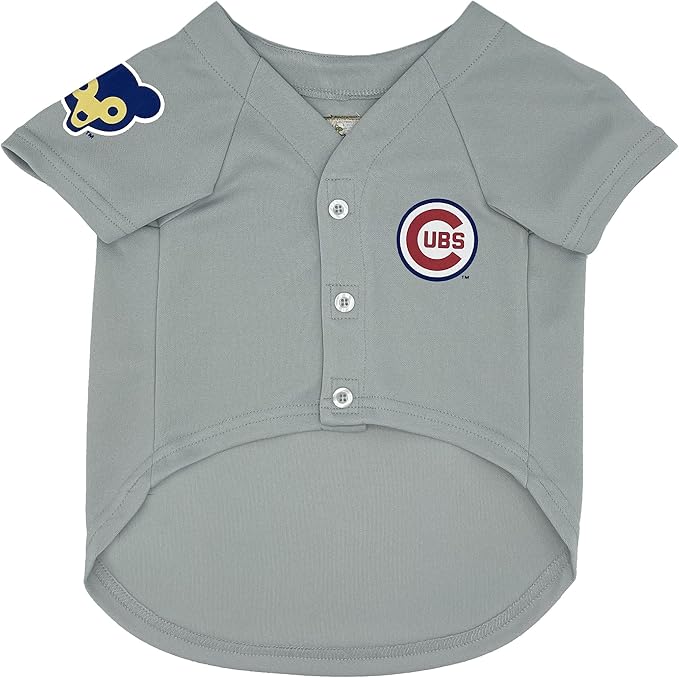 MLB Chicago Cubs Vintage Throwback Jersey for Dogs & Cats in Team Color. Comfortable Polycotton Material, Large