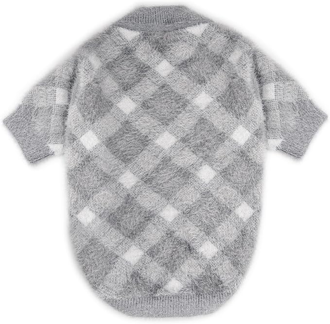 Dog Sweater, Sweaters for Small Dogs, Warm Soft Pet Clothes for Puppy, Medium Large Cat, Dogs Girl or Boy, Dog Shirt for Winter Christmas (Grey, Small)