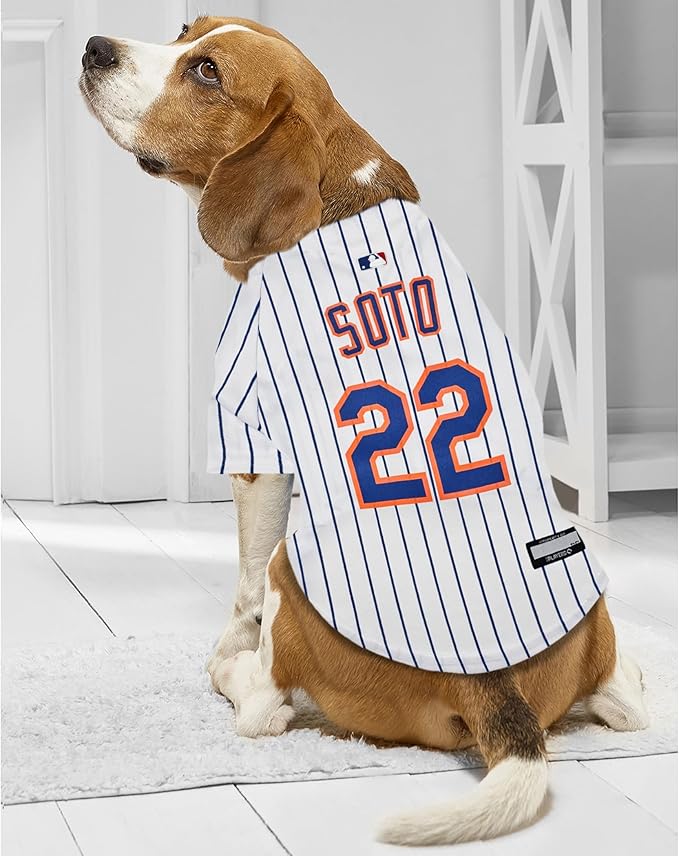 Pets First MLBPA Juan Soto Jersey #22 Pet Jersey- MLB New York Mets Mesh Players, Size Medium