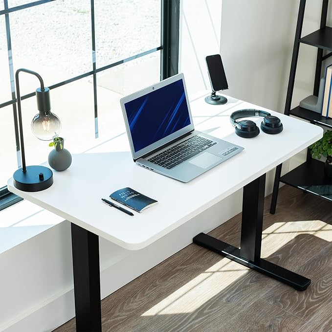 VIVO White 43 x 24 inch Universal Solid One-Piece Table Top for Standard and Sit to Stand Height Adjustable Home and Office Desk Frames, DESK-TOP43W