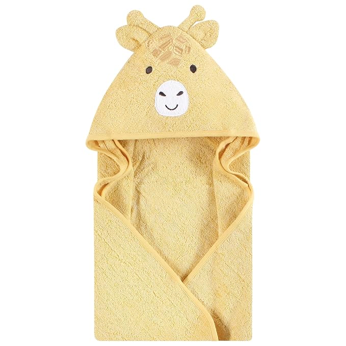 Hudson Baby Cotton Animal Face Hooded Towel, Safari Friends, One Size