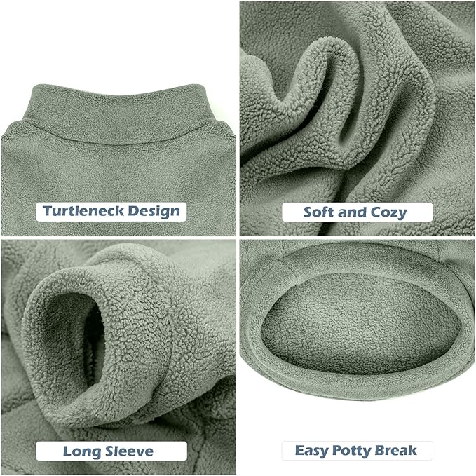 Dog Sweater, 3 Pack Dog Sweaters for Small Dogs Girl Boy, Ultra Soft Warm Puppy Clothes Dog Coat for Winter (Lt Blue+Olive+Brown, Small)