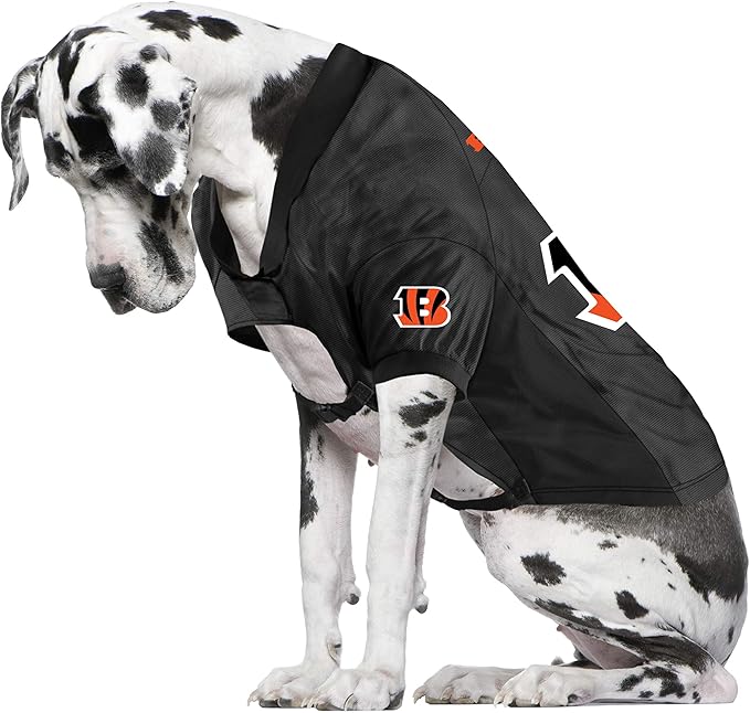 Littlearth NFL Cincinnati Bengals Stretch Pet Jersey, Team Color, Big Dog