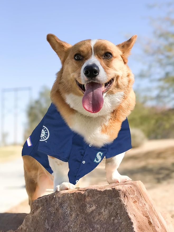 Official MLB Seattle Mariners Pet Jersey for Dogs & Cats, Size XX-Large - Stylish Baseball Jersey for Your Furry Fan- Show Off Team Spirit with The Perfect Fan Apparel Gear for Pet, Dog & Cat