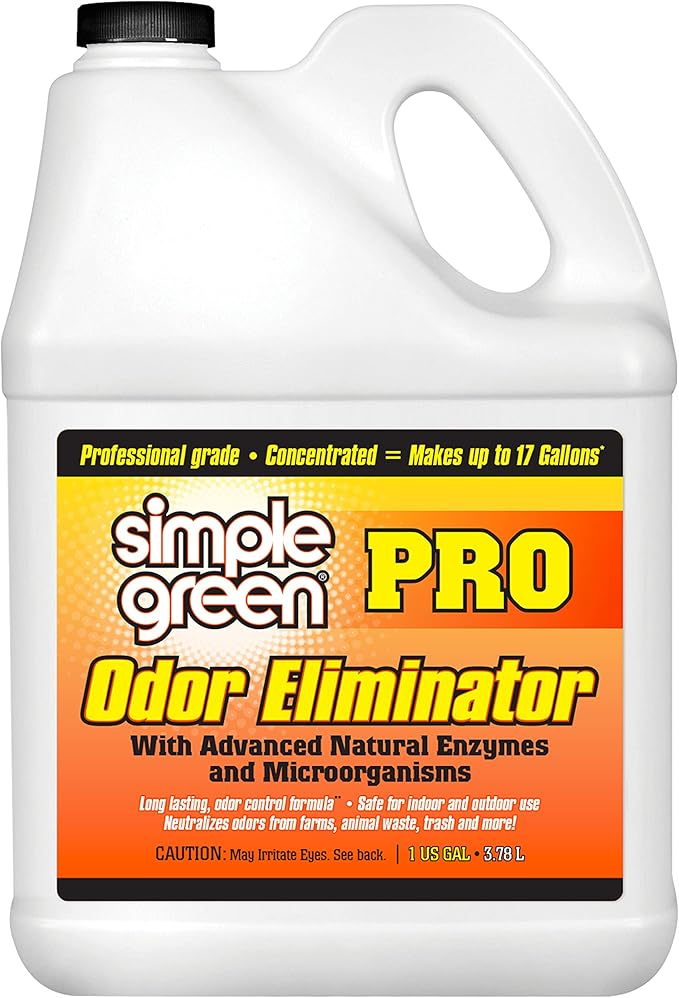 Simple Green Pro Outdoor Odor Eliminator 1 Gal Refill- Professional & Commercial Grade Enzyme Cleaner - Ideal for Farms, Athletic Facilities,