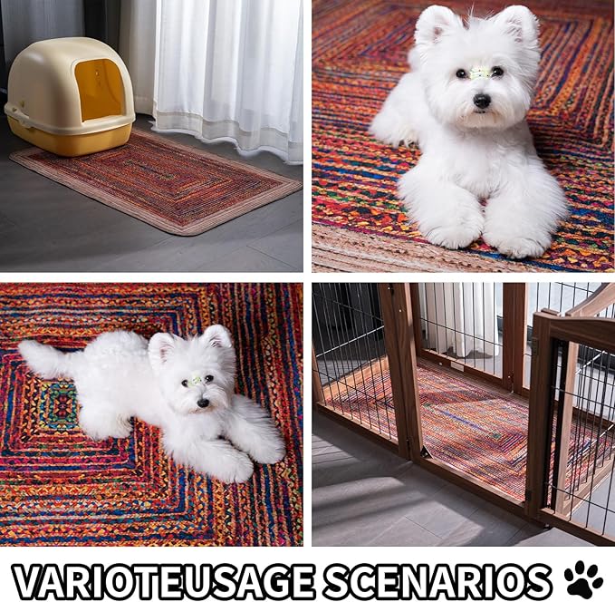 Washable Pee Pads for Dogs, Reusable Puppy Potty Training Pads, Ultra-Absorbent Thick Waterproof Leak-Proof Non-Slip Pads & Mat for Crate, Playpen, Floor, Whelping & Housebreaking , 2 Pack 24"x48"