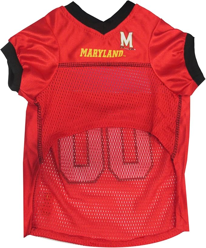 Pets First NCAA College Maryland Terrapins Mesh Jersey for DOGS & CATS, Small.Licensed Dog Jersey with your Favorite Football/Basketball College Team