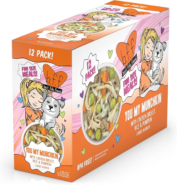 Weruva Best Fido Friend Fun Size Meals for Dogs, You My Munchkin, 2.75oz Cup, Pack of 12