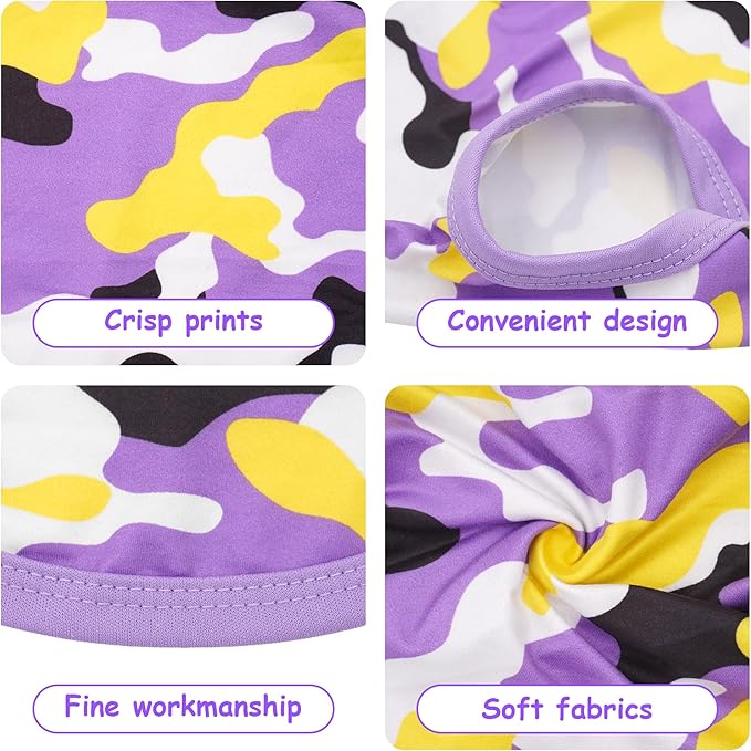 Dog Shirts Camo for Medium Dog Girl Female Pink Purple Sleeveless Tank Top Tee Clothes Vest Soft Light Weight Stretchable Pack of 2 M