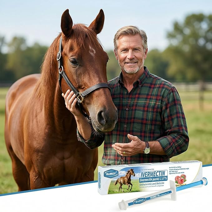 6-Pack Ivermectin Horse Paste 1.87% – Apple Flavored Oral Dewormer for Horses