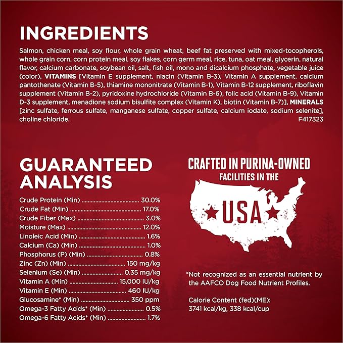 Purina ONE True Instinct With Real Salmon and Tuna Natural With Added Vitamins, Minerals and Nutrients High Protein Dog Food Dry Formula - 27.5 lb. Bag