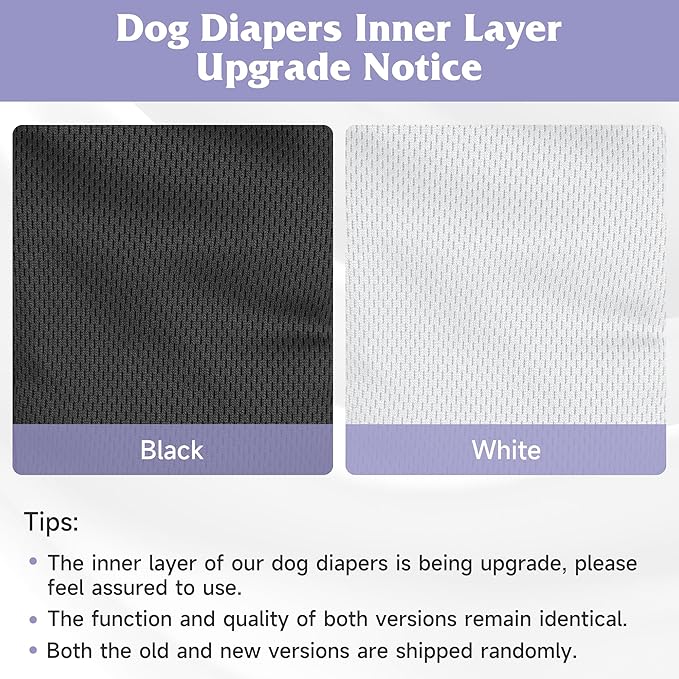 4 Pack Reusable Female Dog Diaper, Highly Absorbent Doggie Diapers for Female Dogs, Dog Diaper Large, Flowers & Dogs