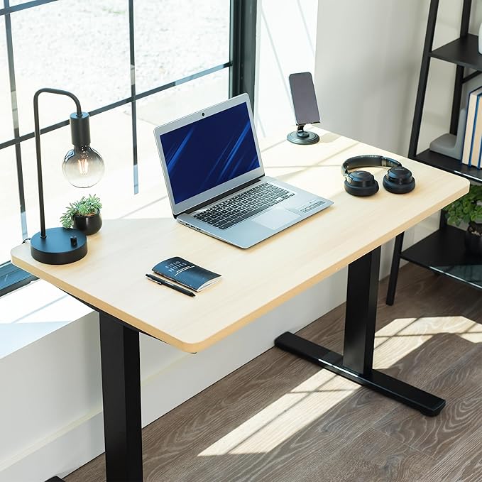 VIVO Light Wood 43 x 24 inch Universal Solid One-Piece Table Top for Standard and Sit to Stand Height Adjustable Home and Office Desk Frames, DESK-TOP43C