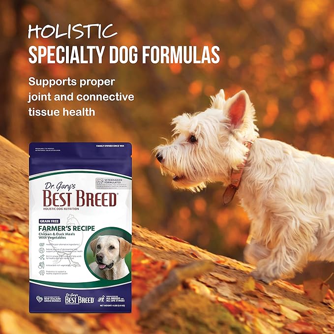 Dr. Gary's Best Breed Grain Free Farmer's Recipe Slow-Cooked in USA, Natural Dry Dog Food for All Breeds and Sizes, 13lbs.