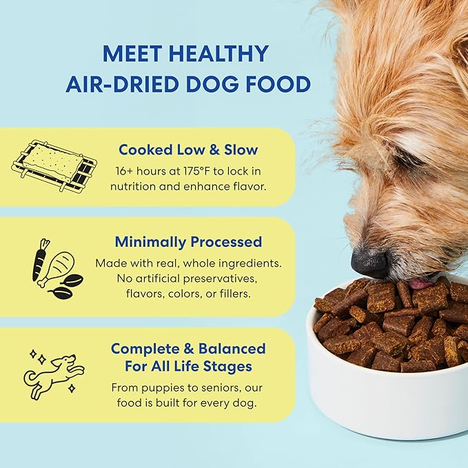 The Pets Table - Air Dried Dog Food Sampler 4 Pack - 16 Ounce Bags of Each: Beef & Berries, Chicken & Sweet Potato, Salmon & Whitefish, and Lamb & Beef - 16 Ounce (Pack of 4)