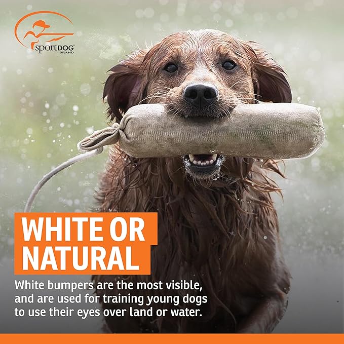 SportDOG Brand Natural Canvas Dummy - Hunting Dog Training Tool - Weighted and Includes Rope for Throwing - Floats