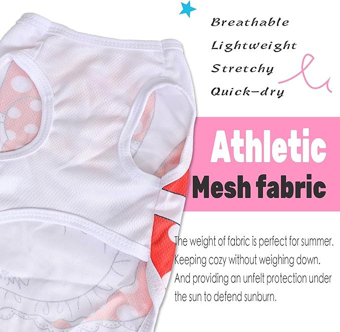 Girl Dog Clothes for Small Dogs: Soft Dog Shirts with Cute Pattern, Stretchy Puppy Clothes for Chihuahua Yorkie Teacup, Small Pet Outfits (XS)
