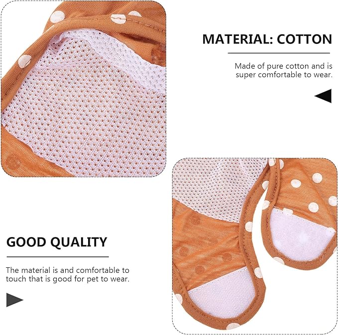GALPADA Pet Diapers Female Dog Physiological Pants with Straps Brown XXL Menstruation Sanitary Underwear for Female Dogs in Heat