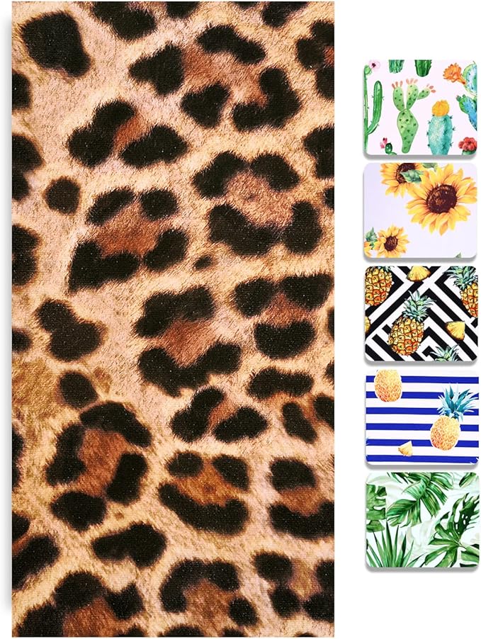 LIVILAN Oversized Leopard Beach Towel Cheetah Blanket for Women Girls, Thin Lightweight Microfiber Sand Free Quick Dry Towel, 30”X60” Pool Bath Yoga Shower Cheetah Gifts