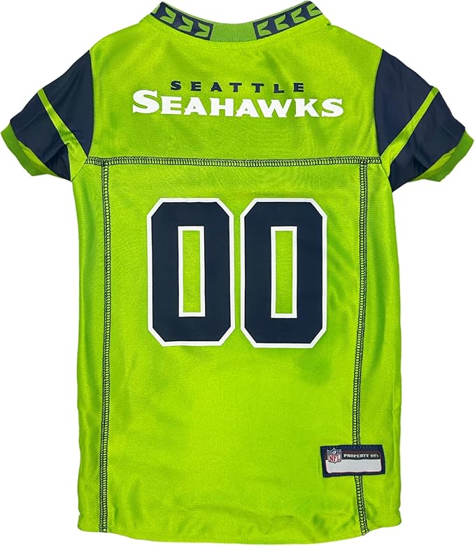 NFL Seattle Seahawks Color Rush Dog Jersey, Size: Large. Cool and Sporty Dog Shirt, Best Football Jersey Costume for Dogs