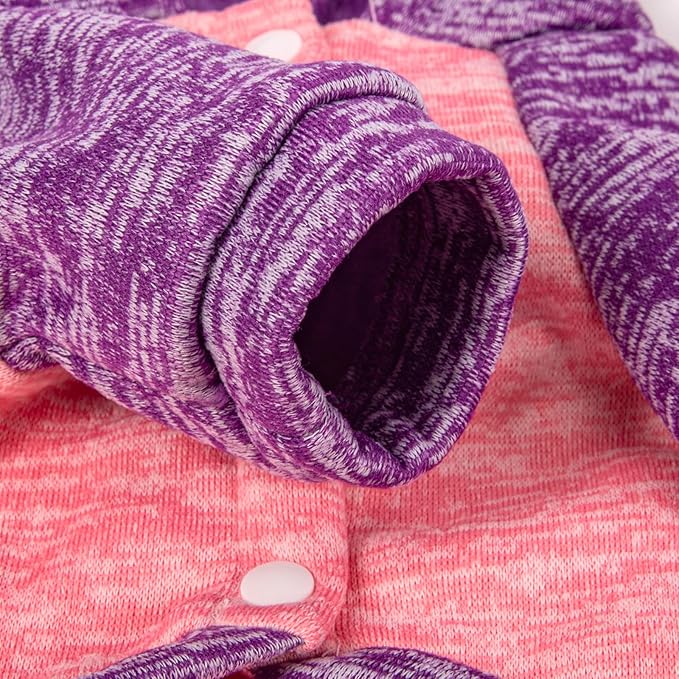Dog Sweater, Dog Sweaters for Small Dogs, 2, 3 Pack Warm Soft Pet Clothes for Puppy, Medium Large Cat, Dogs Girl or Boy, Dog Shirt for Winter Christmas (Hoodie Pink,Purple+Pink,Rose, Medium)