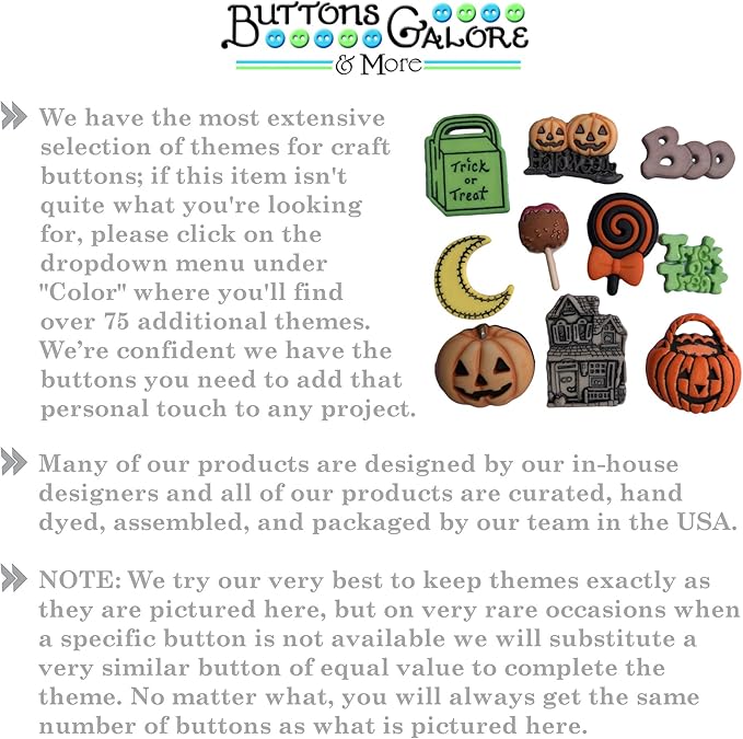 Buttons Galore and More Collection of Novelty Buttons and Embellishments Based on A Variety of Themes, Holidays, and Seasons for DIY Crafts, Scrapbooking, Sewing, Cardmaking and Other Projects