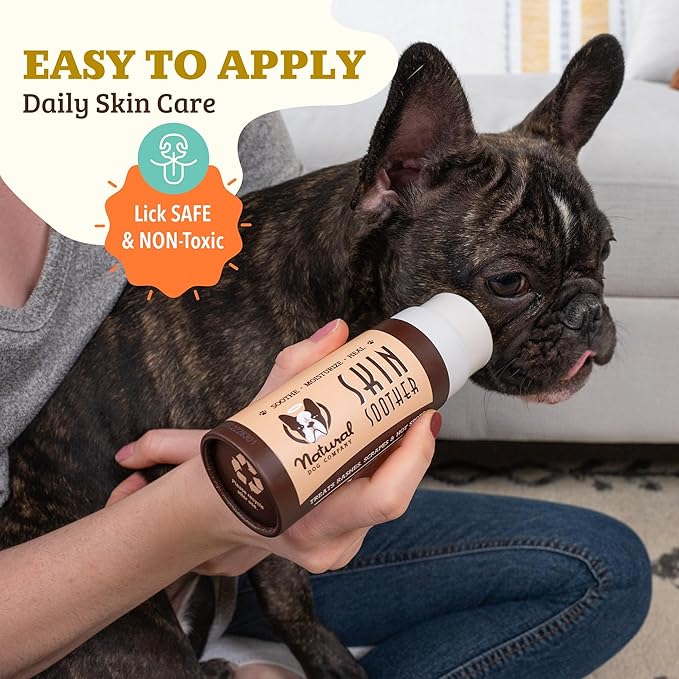 Natural Dog Company Skin Soother Balm for Dogs – Dog Skin Balm for Dry Winter Skin, Seasonal Sensitivity & Environmental Stress, Dog Moisturizer with Coconut Oil, Calendula & Vitamin E, 2 oz Stick
