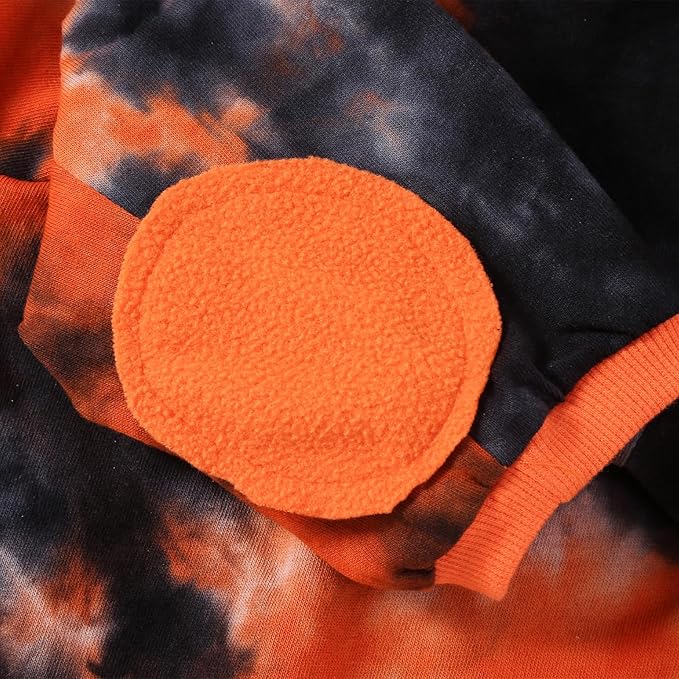 Dog Cotton Colorful Black Orange T-Shirts Soft and Stretchy Dog Shirt Pajamas Pets Clothes for Large Dogs(Large Black)
