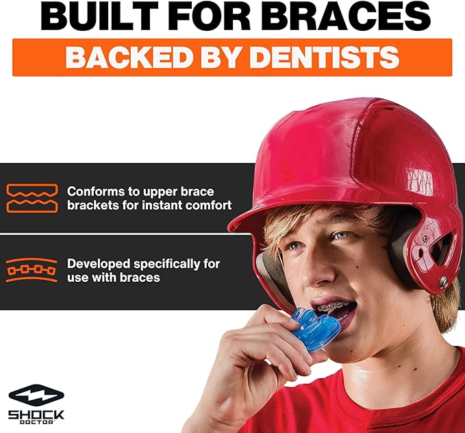 Double Braces Strapless Mouth Guard, Fangs, Youth