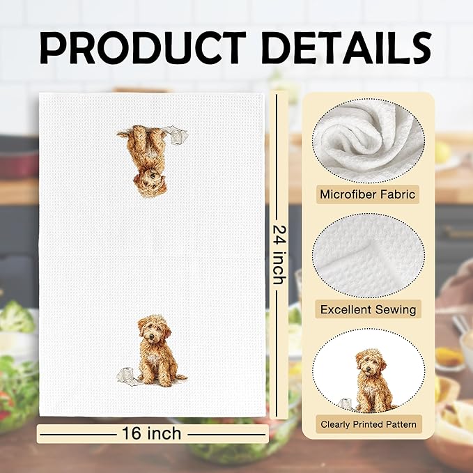 Funny Goldendoodle Gifts Bathroom Hand Towels, Dog Bathroom Decor, Gifts for Goldendoodle Lovers Dish Tea Towels, Kids Bath Room Washroom Toilet Decorative Hand Towel 16x24 Inch