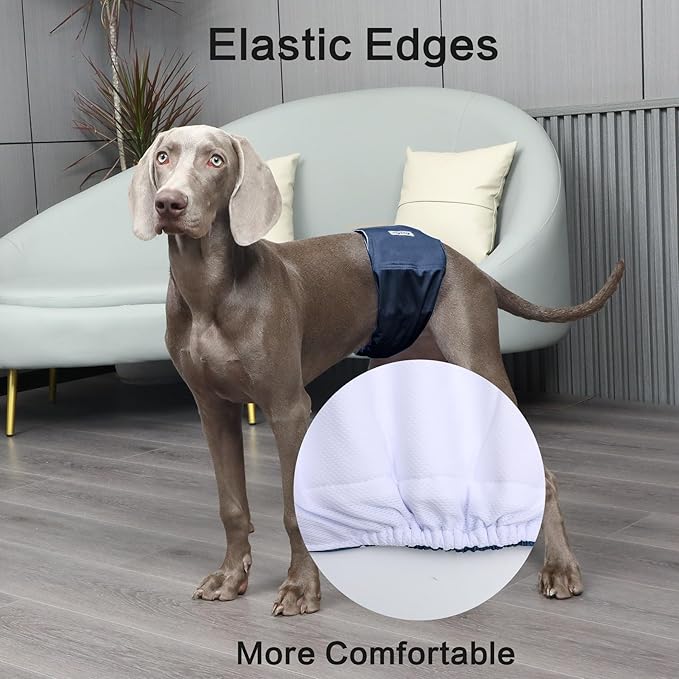 Reusable Dog Belly Bands for Male Dogs Diapers,5 Pack Premium Washable Dog Diapers Male Doggie Nappies Wrap,XL